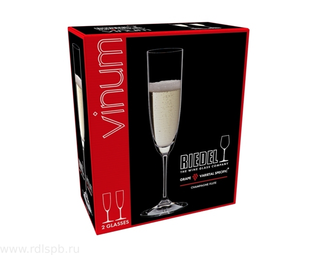 Набор бокалов 2 шт. Riedel VINUM Champagne Glass / Винум Шампань Глас 160 ml.